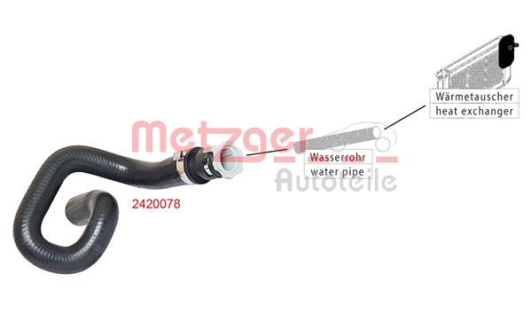 METZGER 2420078 Kühlerschlauch
